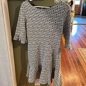 Betsey Johnson black and white mod dress